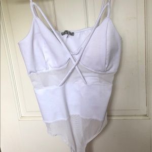 Size large white Charlotte Russe body suit